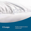 LUCID All-Season Microfiber Comforter - Down Alternative - Hypoallergenic - Box Stitched - 8 Duvet Loops - 300 GSM, White, Twin