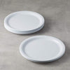 AmazonCommercial Melamine Plate, 6 Piece Set, 9 Inch, White