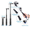 WLPREOE Selfie Stick + Camera Float Accessories Kit for GoPro,19 Waterproof Hand Grip Extension Portable Adjustable Monopod Pole for GoPro Hero 11 10 9 8 MAX 7 Black Silver White/6/5 Black/5S/4/3