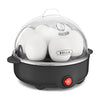 BELLA Rapid Electric Egg Cooker and Poacher with Auto Shut Off for Omelet, Soft, Medium and Hard Boiled Eggs - 7 Egg Capacity Tray, Single Stack, Black