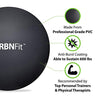 URBNFit Small Exercise Ball - 9-inch Mini Pilates Ball with Fitness Guide for Yoga, Barre, Physical Therapy, Stretching & Core Stability Workout - Black