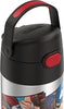 THERMOS FUNTAINER 12 Ounce Stainless Steel Vacuum Insulated Kids Straw Bottle, Avengers