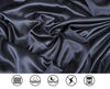 Lanest Housing Silk Satin Sheets, 3-Piece Twin Size Satin Bed Sheet Set with Deep Pockets, Cooling Soft and Hypoallergenic Satin Sheets Twin - Black