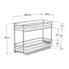 LYNK PROFESSIONAL® Pull Out Spice Rack Organizer for Cabinet - 4-1/4 inch Wide - Slide Out Rack - Lifetime Limited Warranty - Sliding Spice Organizer Shelf - 2 Tier, Chrome