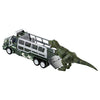 BUILD ME Dinosaur Transport Truck Toy Die-Cast Jurassic World Transporter Jungle Truck and 9 Inch Tall Tyrannosaurs Rex Dinosaur Toy. Fun Dinosaur Playset