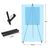 Portable Artist Easel Stand 63 Inches - Black Picture Stand Painting Easel with Bag - Table Top Art Drawing Easels for Painting Canvas, Wedding Signs, Poster, Tabletop Easels Display Metal Tripod