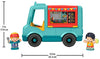 Little People Musical Toddler Toy Serve It Up Food Truck Vehicle with 2 Figures for Pretend Play Ages 1+ Years