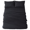 Shilucheng Bed Sheets Set Microfiber 1800 Thread Count Percale Super Soft and Comforterble 16 Inch Deep Pockets - 3 Piece (Twin, Black)