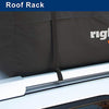 Rightline Gear Range Jr Weatherproof Rooftop Cargo Carrier for Top of Vehicle, Attaches With or Without Roof Rack, 10 Cubic Feet, Black