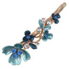 6 Colorful Vintage Decorative Flower Design Metal Gold Tone Hair Pins Slides Accessories Women Girls