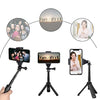 Taisioner Mini Pocket Selfie Stick Shorty Tripod Handle Grip Pole Three in One for GoPro AKASO Insta360 DJI Osmo Action Camera and Smart Phone Kid Adult Available Accessories Black