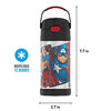 THERMOS FUNTAINER 12 Ounce Stainless Steel Vacuum Insulated Kids Straw Bottle, Avengers