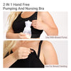 Pumping Bra, Momcozy Hands Free Pumping Bras for Women 2 Pack Supportive Comfortable All Day Wear Pumping and Nursing Bra in One Holding Breast Pump for Spectra S2, Bellababy, Medela (Small)