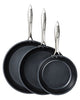 KYOCERA CFP3PCSET Ceramic Nonstick 3 Piece Fry Pan Set, 8, 10 and 12-inch, Black