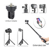 SOONSUN 3-in-1 Aluminum Telescoping Selfie Stick Waterproof Monopod Pole Handheld Grip Tripod Stand for GoPro Hero 12 11 10 9 8 7 6 5 4 3 2, Fusion, Max, Session, AKASO, SJCAM, DJI OSMO Action Camera