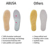 ABUSA Sheepskin Insoles Women's Premium Think Wool Fur Fleece Inserts Cozy & Fluffy 6