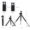 MamaWin Lightweight Mini Webcam Tripod for Smartphone, Logitech Webcam C920 C922 Small Camera Desk Tripod Mount Cell Phone Holder Table Stand (Black)