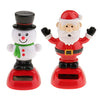 KODORIA 2pcs Solar Powered Toy Christmas Snowman & Santa Claus Swinging Bobble Toy Gift for Car Decoration Novelty Happy Dancing Solar Animated Toys