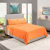 Nestl Twin Sheets Set - 3 Piece Twin Bed Sheets, Double Brushed Twin Sheet Set, Hotel Luxury Bed Sheets Twin Size, Extra Soft Light Orange Sheets, Twin Size Bed Set