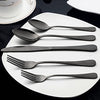 Black Silverware Set, LIANYU 20 Piece Stainless Steel Flatware Cutlery Set for 4, Mirror Finish, Dishwasher Safe