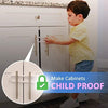child safety sliding cupboard & cabinet locks (8 pack) - baby proof knobs, handles, doors - u shape sliding safety latch lock - jool baby used-like new