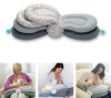 JCW Multi-Function Breastfeeding Pillow Maternity Nursing Pillow,Adjustable Height,Grey