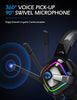 ZIUMIER Gaming Headset PS4 Headset, Xbox One Headset with Noise Canceling Mic and Rgb Light, PC Headset with Stereo Surround Sound, Over-Ear Headphones for PC, PS4, Xbox One, Laptop