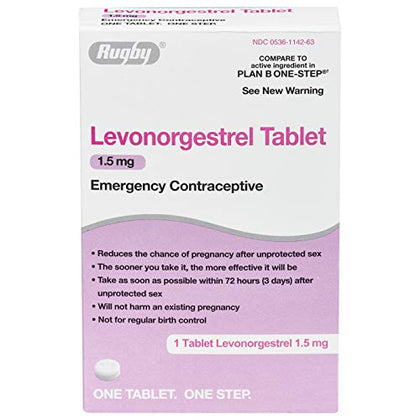 Rugby Levonorgestrel 1.5mg Emergency Contraceptive Tablet (Compare to Plan B One Step)