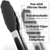 Popco Silicone Tongs for Cooking Grilling (3 food tongs x 7/9/12