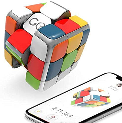 GoCube Edge Full Pack - The Connected Electronic Bluetooth Cube - 3x3 Stickerless Magnetic Speed Cube - Free App Enabled Interactive Smart Cube for Kids, Adults - STEM Puzzle Toy Cube