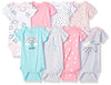 Gerber Baby Girl's 8-Pack Short Sleeve Onesies Bodysuits, Clouds, 3-6 Months