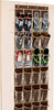 24 Pockets - SimpleHouseware Crystal Clear Over The Door Hanging Shoe Organizer, Brown