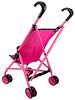 Precious Toys Hot Pink & Black Handles Doll Stroller with Swiveling Wheels