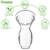 haakaa Manual Breast Pump for Breastfeeding, Silicone, Clear 4oz/100ml