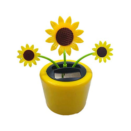 Solar Dancing Flower Sunflower Solar Dancing Solar Toys Powered Toys Car Swinging Dancing Toy Car Windowsill Decoration Holiday Car Dashboard Office Home Desk Decor