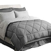 Bedsure Queen Comforter Set - 7 Pieces Reversible Comforters Queen Size Bed Set Bed in a Bag with Comforter, Sheets, Pillowcases & Shams, Grey Bedding Sets