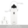 Ryan & Rose Water Bottle Handle - Water Bottle Sling, Carrier, Holder with strap - Soft Durable Silicone - Fits Most 8-40oz Bottles - Compatible Stanley Cup Accessories (White)