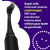 BURST Toothbrush Heads - Genuine BURST Electric Toothbrush Replacement Heads for BURST Original & Pro Sonic Toothbrushes - Ultra Soft Bristles for Deep Clean, Stain & Plaque Removal - 3-Pack, Black