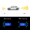 ELSNU Backup Radar System Car Auto Vehicle Reverse with 8 Parking Sensors kit Distance Detection LCD Distance Display Sound Warning