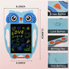 Toys for 3 -7 Years Old Boys Girls, Owl Shape LCD Writing Tablet, Stocking Stuffers for Boys,, Colorful Screen Drawing Doodle Board Writing Pad Educational Learning Toy for Toddlers