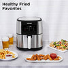 CHEFMAN 2 in 1 Max XL 8 Qt Air Fryer, Healthy Cooking, User Friendly, Basket Divider For Dual Cooking, Nonstick Stainless Steel, Digital Touch Screen with 4 Cooking Functions, BPA-Free