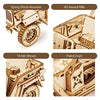 ROKR 3D Wooden Puzzle for Adults-Mechanical Car Model Kits-Brain Teaser Puzzles-Vehicle Building Kits-Unique Gift for Kids on Birthday/Christmas Day(1:18 Scale)(MC701-Army Field Car)