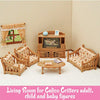 Calico Critters Comfy Living Room Set - Toy Dollhouse Furniture & Accessories Set for Ages 3+