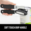 The Original Gorilla Grip Heavy Duty Stainless Steel Smooth Edge Manual Hand Held Can Opener With Soft Touch Handle, Rust Proof Oversized Handheld Easy Turn Knob, Large Lid Openers, Black