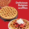 Hamilton Beach Belgian Waffle Maker with Non-Stick Copper Ceramic Plates, Browning Control, Indicator Lights, Stainless Steel (26081)