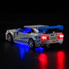 BrickBling LED Light Kit for Lego Speed Champions Fast & Furious Nissan Skyline GT-R (R34) Toy Car Building Set, Blue Underglow Lights for Lego 76917 (No Model)