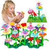 IQKidz 3-6 Years Old Toddler Toys - Flower Garden Building Toy and Insect Pegs, Great Gifts for Preschool-Kindergarten Age Girls and Educational Activity, STEM, Stacking, Pretend Play Set (153pcs)