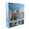 CEESC Cat Flap Door Magnetic Pet Door with 4 Way Lock for Cats, Kitties and Kittens, 2 Sizes and 2 Colors Options (L- Inner Size: 7.08