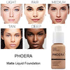 2 Pack PHOERA Foundation,Flawless Soft Matte Liquid Foundation,Durable Waterproof Oil Control Concealer Foundation Makeup.(104 Buff Beige)