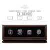 Chez Monett Championship Ring Display Case Big Ring Storage Box (Espresso, 4 Slots)